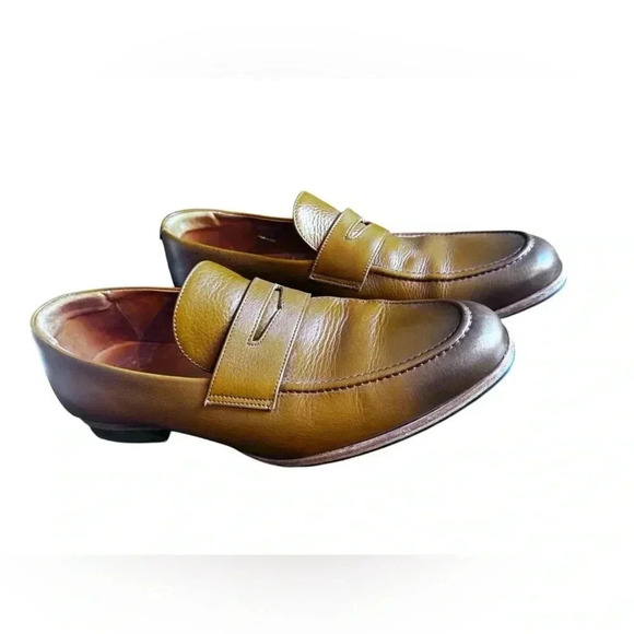 Wolf & Shepherd Mens leather penny loafers size 12.5 made in Portugal ?? main image 14